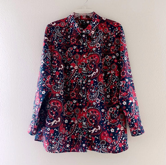 TALBOTS Floral Paisley Shirt, size 1X - Picture 1 of 13